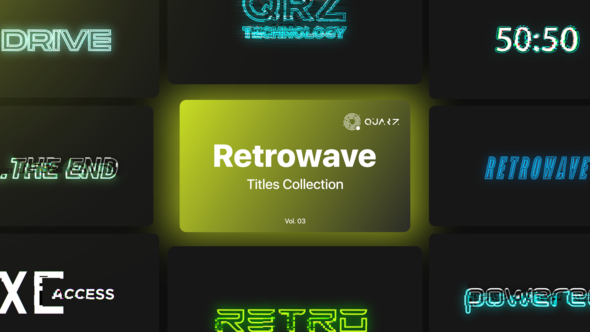 Videohive Retrowave Motion Titles Vol. 03 Titles template preview