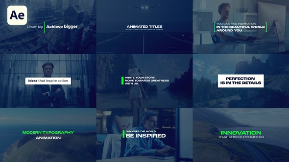 Videohive Animated Titles 56345806 Titles template preview