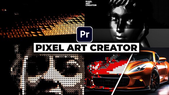 Pixel Art Creator Premiere Pro template preview