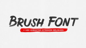 Videohive Brush Animated Font Titles template preview