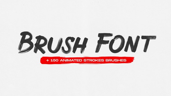 Videohive Brush Animated Font Titles template preview