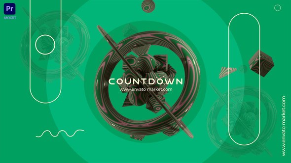Abstract Countdown Premiere Pro template preview