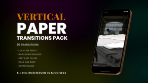 Videohive 20 Vertical Paper Style Transition Pack Elements template preview