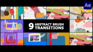 Videohive Abstract Brush Transitions | After Effects 53312829 Elements template preview