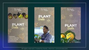 Garden Instagram Story MOGRT Premiere Pro template preview
