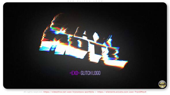 Videohive Exo Glitch Logo Logo Stings template preview