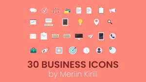 Videohive 30 Animated Business icons Infographics template preview