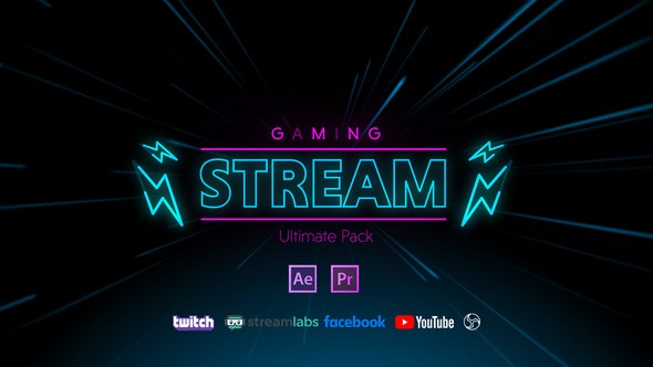 Videohive Stream Gaming Pack Broadcast-packages template preview