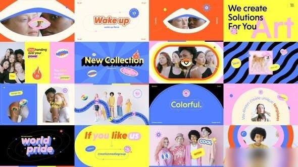 Videohive PopArt Promo Openers template preview