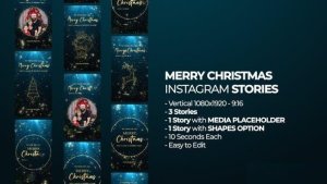 Videohive Merry Christmas Instagram Stories 49853956 Openers template preview