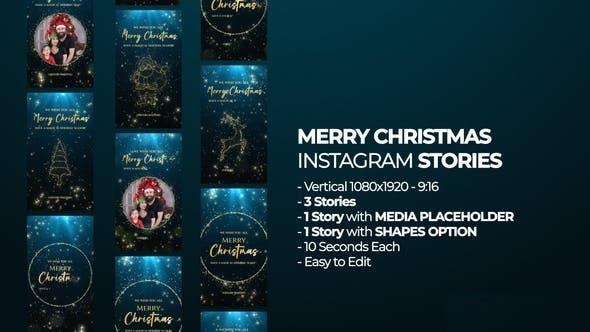 Videohive Merry Christmas Instagram Stories 49853956 Openers template preview