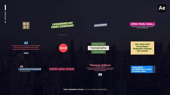 Videohive Modern and Trend Titles | After Effects Titles template preview