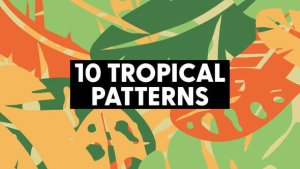 Tropical Patterns Video Displays template preview