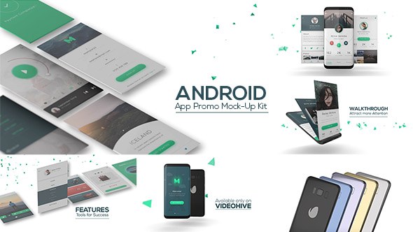 Android App Promo Mock-Up Kit Video Displays template preview