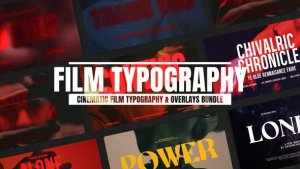 Videohive Cinematic Film Typography & Vintage Overlays Bundle Titles template preview