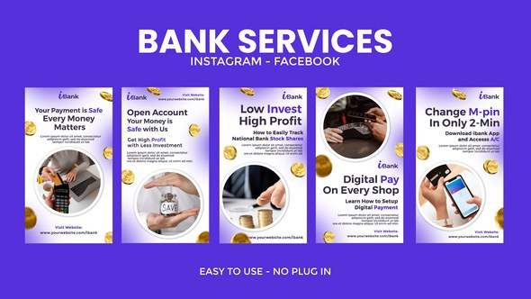 Videohive Bank Services Instagram Stories Product Promo template preview
