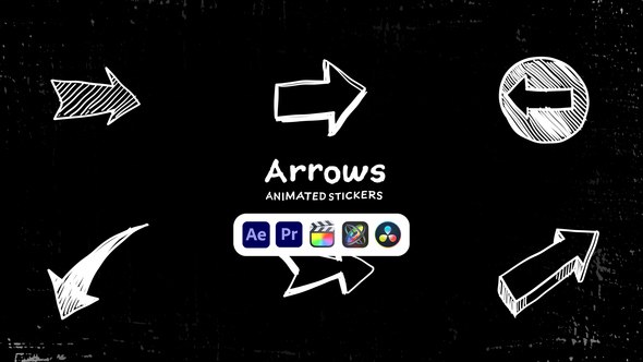 Videohive Arrows Animated Stickers Elements template preview