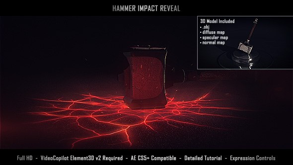 Videohive Hammer Impact Reveal Openers template preview