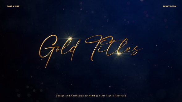 Videohive Gold Titles 4K Titles template preview