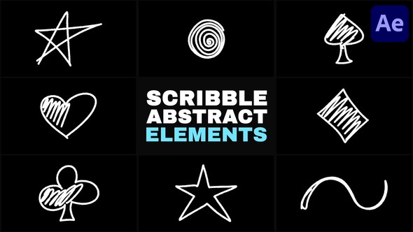 Videohive Scribble Abstract Elements | After Effects Elements template preview