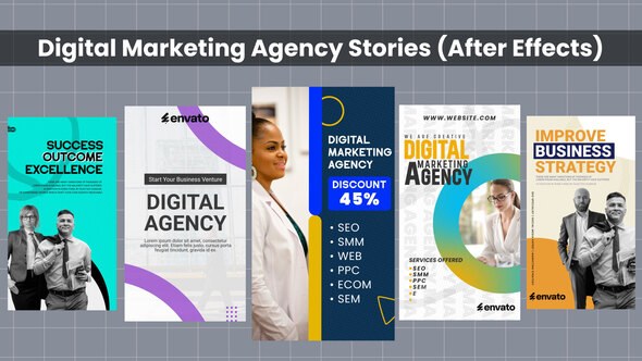 Videohive Digital Marketing Agency Stories - Ads Promo Openers template preview