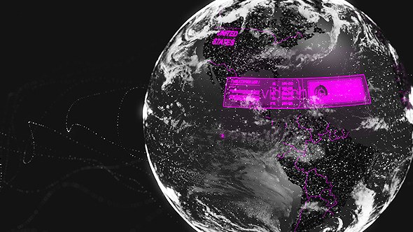 3d Element Dark Planet Video Displays template preview