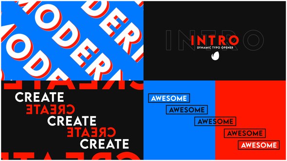 Videohive Dynamic Typo Opener - Bold Typography Promo Openers template preview