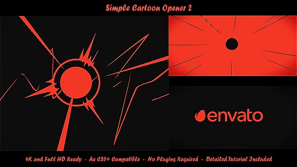 Videohive Simple Cartoon Opener 2 Logo Stings template preview
