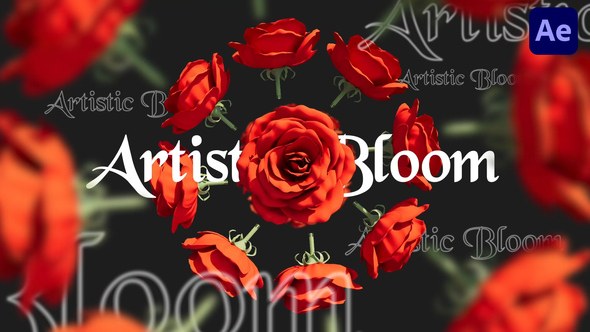 3D Floral Bloom Intro Openers template preview