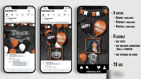 Videohive Halloween Social Media Opener Openers template preview