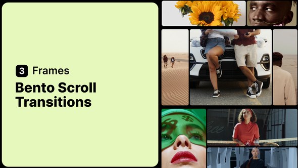 Videohive Bento Scroll Transitions - 3 Frames Elements template preview