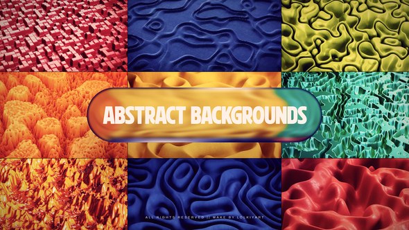Abstract Gradient Background - 3D Colorful Waves Elements template preview