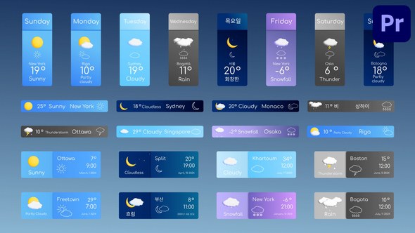Weather Bars for Premiere Pro Premiere Pro template preview