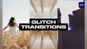 Videohive Vertical Glitch Transitions 60287107 Elements template preview