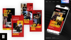 Videohive Atoms Streetwear Stories Video Displays template preview
