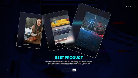 Videohive 4K Dynamic Glass Box Slideshow Video Displays template preview