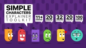 Videohive Simple Characters Explainer Toolkit Product Promo template preview