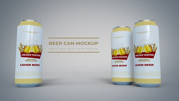 Videohive 3D Mockup Beer Can Product Promo template preview