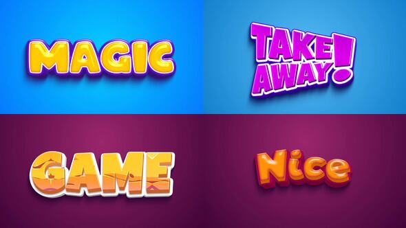 Videohive Text Effect - Cartoon Style 04 Titles template preview
