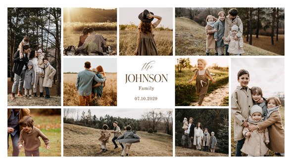 Videohive Family Photo Collage Video Template Video Displays template preview