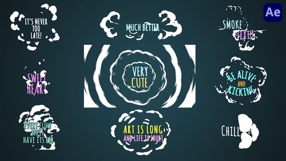Videohive Smoke Cartoon Titles [After Effects] Titles template preview
