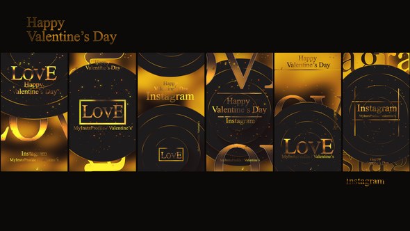 Videohive Valentines Day Instagram Video Displays template preview