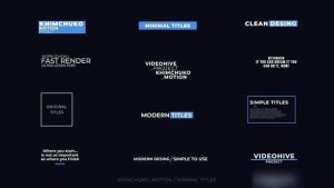 Videohive Minimal Titles 1.0 | After Effects 43981493 Titles template preview