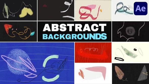 Videohive Abstract Scribble Looped Backgrounds | After Effects Elements template preview