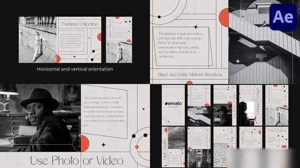 Videohive Black and White Minimal Slideshow | After Effects Openers template preview