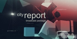 City Report Broadcast Package Video Displays template preview