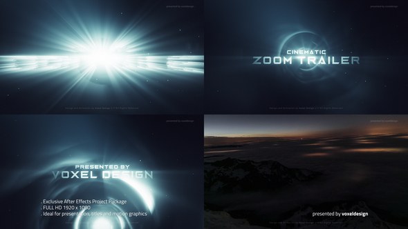 Videohive ZOOM Cinematic Trailer Titles template preview