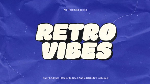 Chunky Retro Display Text Animation Titles template preview