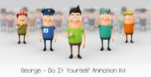 George - Character Animation DIY Kit Video Displays template preview