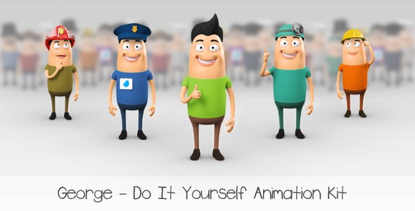George - Character Animation DIY Kit Video Displays template preview